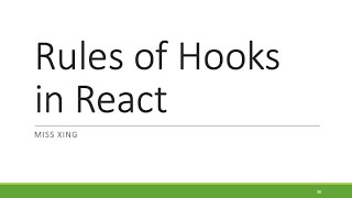 14 React 18 with TypeScript  Rules of using React hooks [upl. by Aneet]