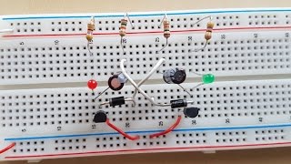 Astabile Kippstufe auf dem Breadboard Schaltplan amp Frequenz [upl. by Finstad]