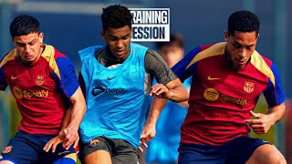 RONDOS INTENSITY amp JOINT TRAINING WITH U19 ⚽​🤝​  FC Barcelona training 🔵🔴 [upl. by Turner]