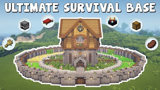 Minecraft  Ultimate Survival Base Tutorial How to Build [upl. by Etirugram948]