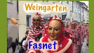 Weingarten Narrensprung 2017  FasnetUmzugBaden WürttembergKreis Ravensburg [upl. by Nedah258]