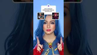 Evie chose her favorite Character 💙 evie descendants2 descendants mal carlos disneymakeup [upl. by Zoie]