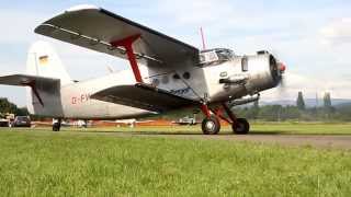 Start Antonov AN 2 beim Fliegerfest Offenburg 04082012 [upl. by Erdreid503]