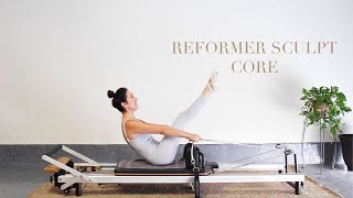 REFORMER SCULPT PT 3 CORE no equipment or props [upl. by Ysnat]