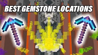 THE BEST Location For Gemstone Mining Hypixel Skyblock [upl. by Dionne]