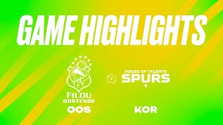 Filou Oostende vs House of Talents Kortrijk Spurs  Game Highlights [upl. by Erlin]