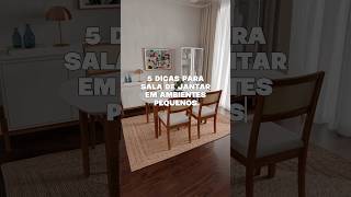 5 dicas para sala de jantar em ambientes pequenos dicas decoração [upl. by Negaem]