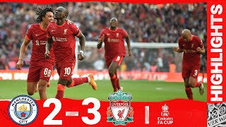 HIGHLIGHTS Man City 23 Liverpool  WEMBLEY WIN IN THE SEMIFINALS [upl. by Aidile]