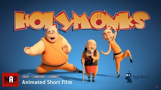 Funny CGI 3d Animated Short Film  HOLY MONKS  Family Animation Cartoon for Kids by Digital Rebel [upl. by Berlin]