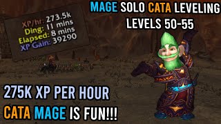 Mage AOE Cataclysm Leveling 5055  275k xp per hour  Burning Steppes  KallTorak Pagle NA [upl. by Wynne]