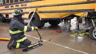 Heavy Lifting Vehicle Extrication with Paratech Hydra Fusion Struts  Firefighter Training [upl. by Arreip]