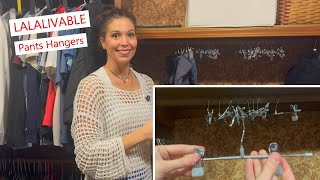 LALALIVABLE Pants Hangers adjustable and durable hangers closet clotheshanger [upl. by Phelia568]