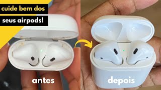 Como limpar AirPods ou qualquer fone de ouvido SEM DANIFICAR [upl. by Dlorrej]