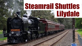 Steamrail Lilydale Shuttles with K153 and the Tait  Onboard Shuttle 1  October 5th 2024 [upl. by Marfe22]