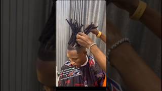 barber dreads hairstyle dreadlocks shortsfeed barbershop usa locs hair haircut 💈✂️💺💯 [upl. by Oralla260]