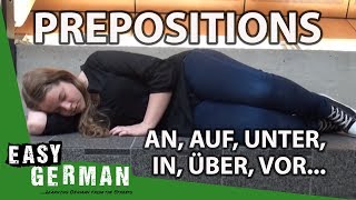 Easy German Grammar  Prepositions in an auf unter über vor [upl. by Wendall]