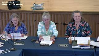 31 July 2023 Wolfeboro Zoning Board of Adjustment ZBA Meeting [upl. by Yniar]