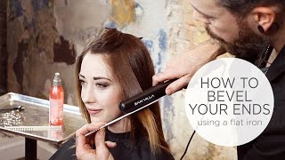 How To Bevel Hair With Your Straightening Iron [upl. by Naujd214]