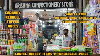 Wholesale से भी सस्ता  Toffee Ferraro Rosher Red Bull Chocolate  Confectionery Wholesale Market [upl. by Aisatal187]