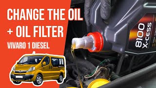 Change the oil and the oil filter Vivaro mk1 19 CDTI 🛢 [upl. by Misa]