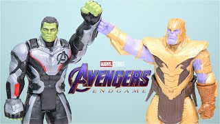 UNBOXING Avengers Endgame Hulk and Thanos Titan Hero Series Power FX Action Figures [upl. by Retsevlys960]