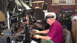 Linotype machine Printing Press typesetting 1892  1970 CLassic Machinery [upl. by Stella975]