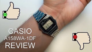 Casio A158WA1DF Digital Watch Review [upl. by Rafaellle]