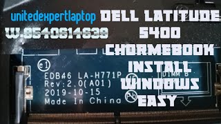 Dell 5400 Chromebook windows install  How to install windows 10 on dell chormebook [upl. by Nicky593]