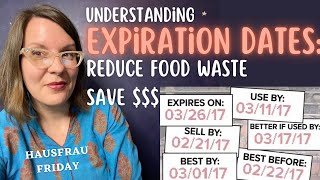 Understanding Expiration Dates  Cut Food Waste Save   New Legislation Hausfrau Fri [upl. by Vernier]