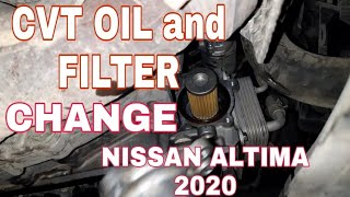 20202021 NISSAN ALTIMA CVT TRANSMISSION OIL AND FILTER CHANGE [upl. by Notneuq]