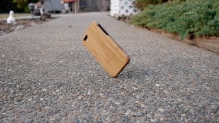 iPhone 5 Drop Test  Grovemade Bamboo Case Review for iPhone 5 [upl. by Ihtak]