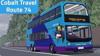 Roblox Croydon  Cobalt Travel  Route 74 [upl. by Ymmij]