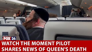 Death of Queen Elizabeth II announced on flight heading to London [upl. by Yeslrahc185]