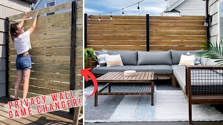 DIY DECK MAKEOVER  EASY PRIVACY WALL [upl. by Leno]