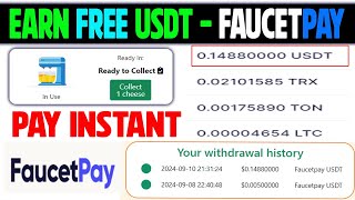 Earn Free USDT Faucetpay  Pay Instant Faucetpay Wallet [upl. by Mannos135]