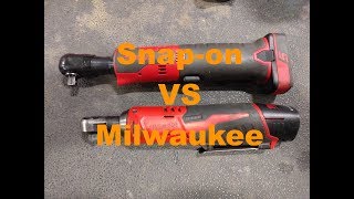 Snapon vs Milwaukee cordless ratchet review [upl. by Leno]