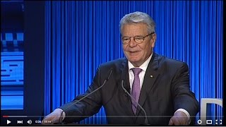 DBU Deutscher Umweltpreis 2015  Teil 56 Rede des Bundespräsidenten Joachim Gauck [upl. by Jew]