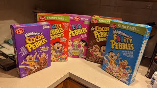 Trying New Fruity amp Cocoa Pebbles Cereals A Passionate Taste Test amp Review [upl. by Kezer574]