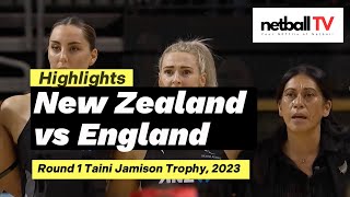 New Zealand Ferns V England Roses Taini Jamison Trophy 2023 Round 1 Highlights [upl. by Pachston]