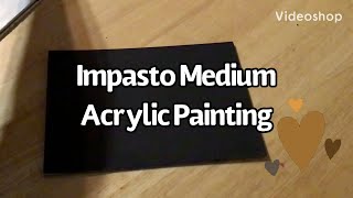 EASY Impasto painting for beginners Step by step Tutorial Thick Acrylic Paint Simple [upl. by Arluene]