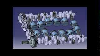 Opposed piston diesel engine animation [upl. by Annaya13]