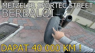 TUKAR TAYAR  JOM REVIEW SIKIT METZELER SPORTEC STREET [upl. by Torp]