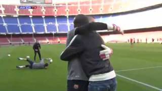 FC Barcelona Abidal return [upl. by Nymsaj]