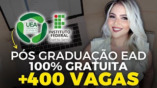 3 EDITAIS de PÓS GRADUAÇÃO EAD TOTALMENTE GRATUITAS  420 VAGAS  Mari Rel [upl. by Mabel]