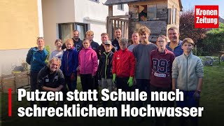 Putzen statt Schule nach schrecklichem Hochwasser  kronetv NEWS [upl. by Alethea]