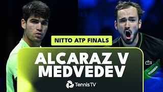 Carlos Alcaraz vs Daniil Medvedev  Nitto ATP Finals 2023 Match Highlights [upl. by Amling]