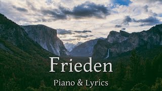 Frieden  Piano Instrumental Cover  Lyric Video  Lari amp Lukas Dopfer [upl. by Firooc]