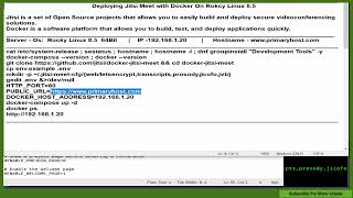 Deploying Jitsi Meet with Docker On Rocky Linux 85 [upl. by Niatsirk152]