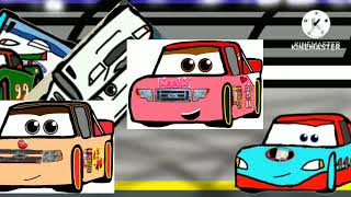 Dinoco all mine but with Nascar racers and piston cup [upl. by Ahsilrac]