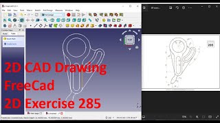 FreeCad 2D Drawing Exercise 285 foryou techtok fypシ tech techasmr technology asmr asmrvideo [upl. by Walter]